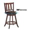 Costway Set of 2 25'' Swivel Bar stool Leather Padded Dining Kitchen Pub Bistro Chair High Back